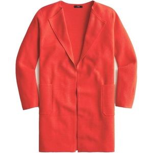 J Crew Juliette Collarless Sweater Blazer